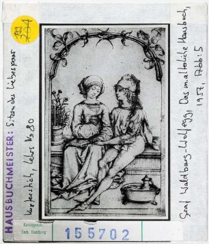 Meister des Hausbuches: Sitzendes Liebespaar