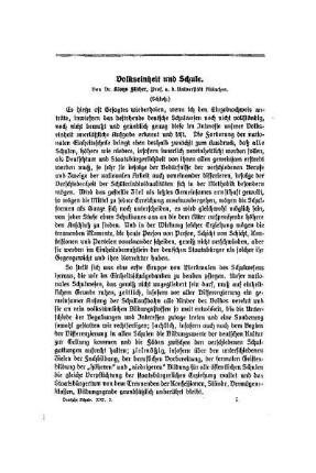Volkseinheit und Schule : (Schluß)