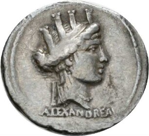 Denar des M. Aemilius Lepidus mit Darstellung eines Pontifex Maximus