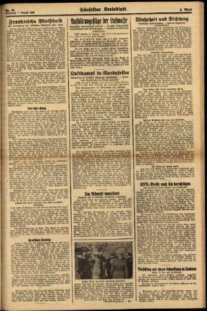 Zweite Ausgabe vom Mittwoch, den 07. August 1940.