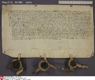 Heinrich Hoet verkauft dem Hermann Hoet die Proprietät von drei halben Landen und drei Wehren zu Rhade für 10 Rheinische Gulden.