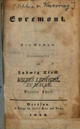 Evremont : Ein Roman, 3 (1836)