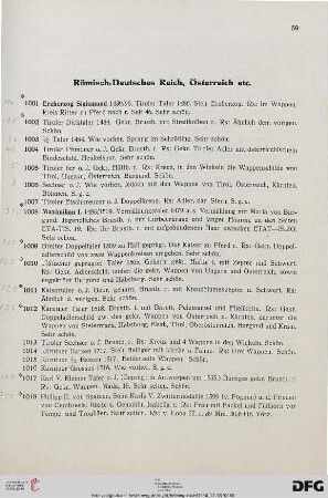 Römisch-Deutsches Reich, Österreich (Nr. 1001-1361)