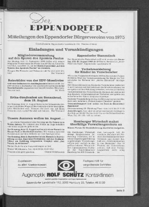Einladungen und Vorankündigungen