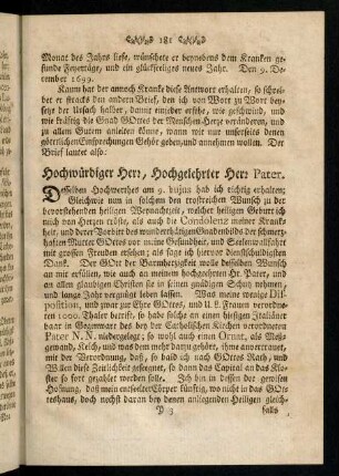 181-185, Hochwuerdiger Herr, Hochgelehrter ...