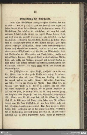 Behandlung der Rückstände