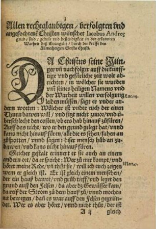 Christliche Trostschrifft an die armen betrübten Christen so hin unnd wider an vilen Orten umb der reinen Lehr des Evangelii wille angefochten und Verfolgung leiden : in wölcher auch vermeldet unnd kurtzlich widerlegt werden, die fürnembsten Artickel der Leer, so auff dem Concilio zu Trient beschlossen