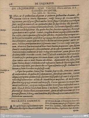 De Liquoribus, Qui Vulgo Botarge et Caviaro Dicuntur. Tit. XXV. et Ultimus.