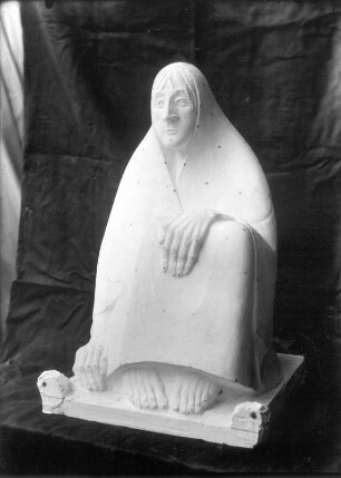 Hockende Alte : Hockende Alte. Gips; H. 48,5 cm (1933; E. Barlach). Güstrow: Atelierhaus am Inselsee