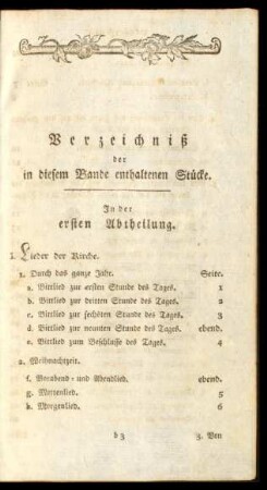 Verzeichniß der in diesem Bande enthaltenen Stücke.