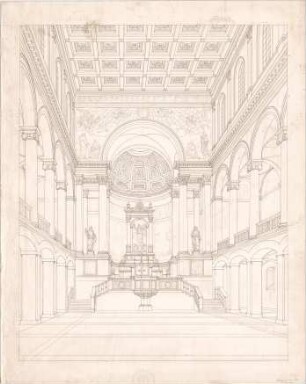 Bühlmann, Josef; Basilika - Innenraum (Perspektive)