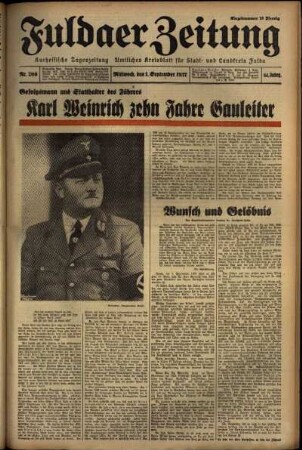 Ausgabe vom Mittwoch, den 01. September 1937.