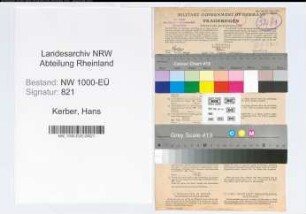 Entnazifizierung Hans Kerber, geb. 01.03.1908 (Angest.)