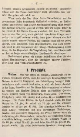 I. Produkte.