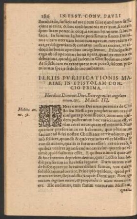 Feriis Purificationis Mariae, In Epistolam ...