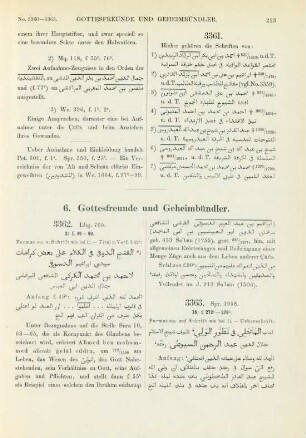 6. Gottesfreunde und Geheimbündler (No. 3362-3381)