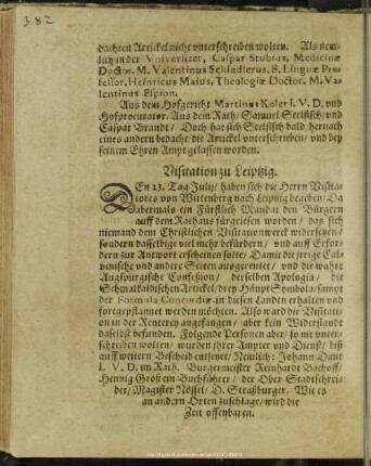 Visitation zu Leiptzig