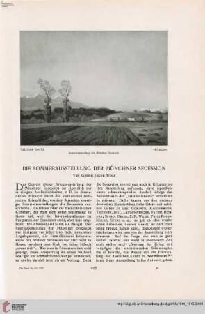 30: Die Sommerausstellung der Münchner Secession