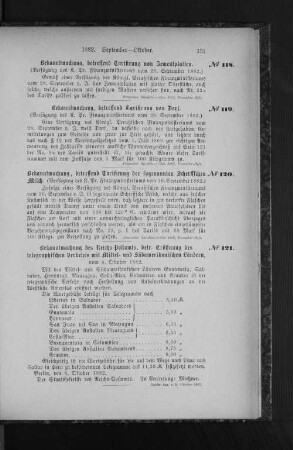 No. 120. Bekanntmachung, betreffend Tarifirung der sogenannten Scherffschen Milch.