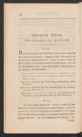 Zweyter Theil. Encyklopädie der Heilkunst.