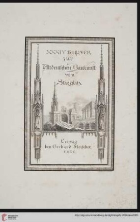 Kupferband: Von altdeutscher Baukunst: 34 Kupfer zur Altdeutschen Baukunst