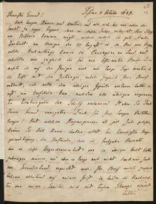 Brief v. 4. Oktober 1849 von Mohnicke an Schoemann