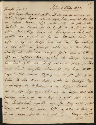 Brief v. 4. Oktober 1849 von Mohnicke an Schoemann