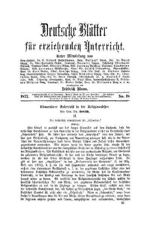 Elementarer Untericht in der Religionslehre : (Schluß)