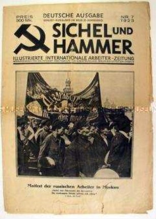 lllustrierte Wochenzeitung der Internationalen Arbeiterhilfe u.a. zum 1. Mai in der UdSSR und zum Faschismus in Italien