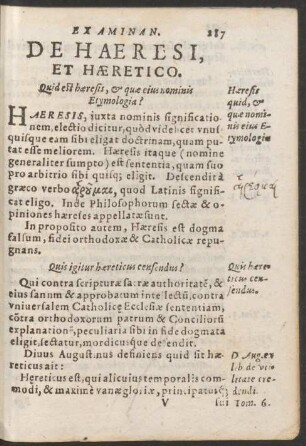 De Haeresi, Et Haeretico.