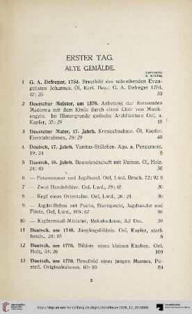 Alte Gemälde (Nr. 1-50)