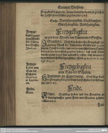 Freygebigkeit zum Baw der Schulen