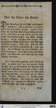 Thierärztliches Gutachten über die Rindviehseuche.