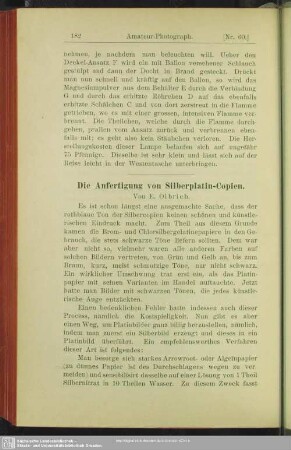 Die Anfertigung von Silberplatin-Copien