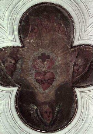 Das Herz Jesu, von der Dornenkrone umschlungen