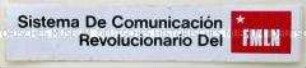 Aufkleber der salvadorianischen Befreiungsbewegung "Farabundo Marti" (FMLN)
