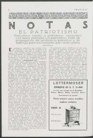Notas - El Patriotismo