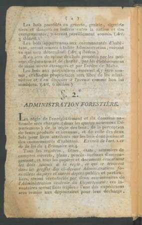§. 2.e Administration Forestière