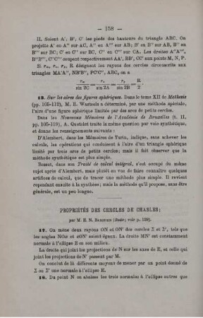 PROPRlÉTÉS DES CERCLES DE CHASLES.