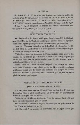 PROPRlÉTÉS DES CERCLES DE CHASLES.