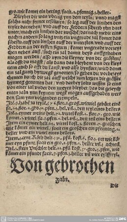 Von gebrochen zaln.