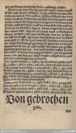 Von gebrochen zaln.