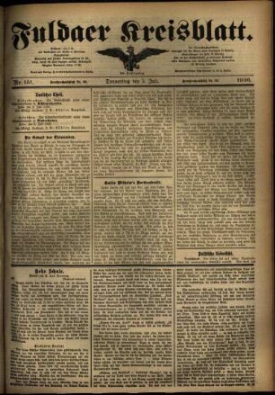 Ausgabe vom Donnerstag, den 05. Juli 1906.