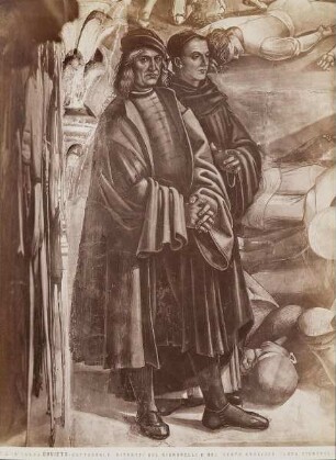 Luca Signorelli: Poträts von Luca Signorelli und Fra Angelico, Cappella di San Brizio, Dom von Orvieto