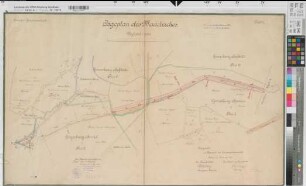 Maarbach (Bochum) Grunderwerb zur Bachregulierung Blatt 2 Lageplan Gem. Hofstede und Hamme 1908 1 : 1000 59 x 97 farb. Druck Emscher Genossenschaft Regierung Arnsberg