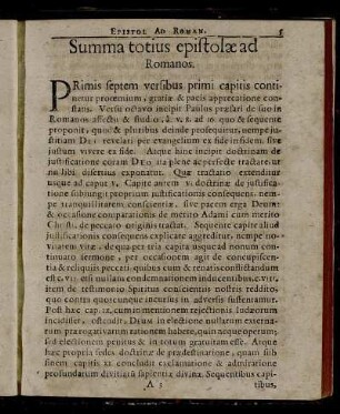 Summa totius epistolæ ad Romanos.