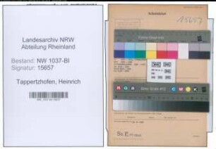 Entnazifizierung Heinrich Tappertzhofen , geb. 17.08.1898 (Kaufm.Angestellter)