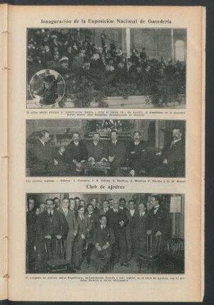 Inauguración de la Exposición Nacional de Ganadería