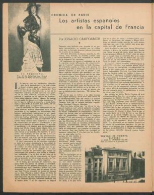 Crónica de París : Los artistas españoles en la capital de Francia