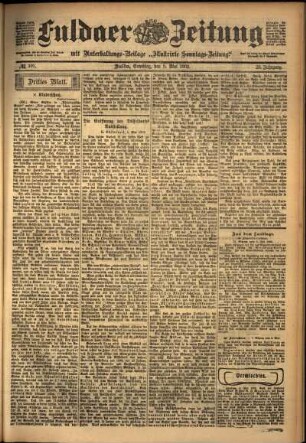 Dritte Ausgabe vom Samstag, den 03. Mai 1902.